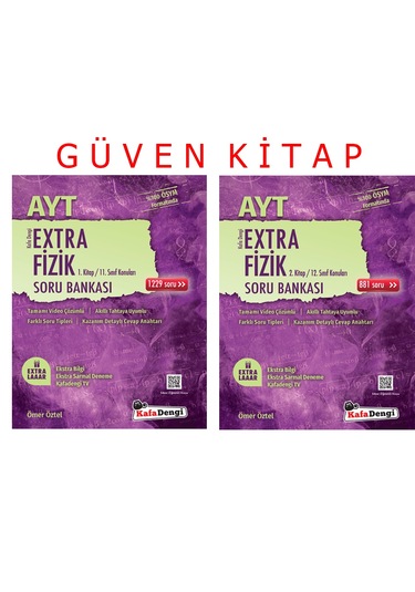 Kafadengi Yayınları Ayt Extra Fizik 1-2 Soru Bankası Seti