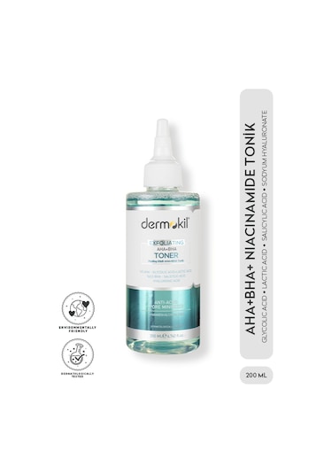Dermokil Exfoliating Aha+Bha Niacinamide Tonik 200 ML