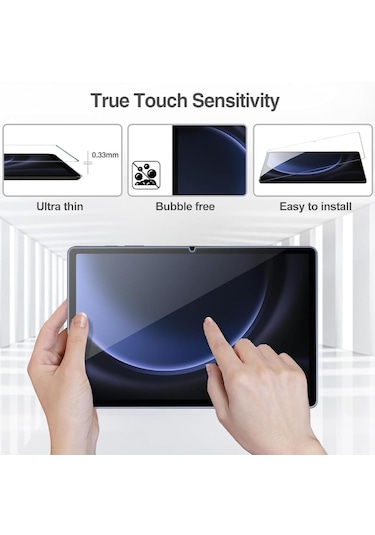 Samsung Galaxy Uyumlu Tab S9 Plus/s8 Plus/s7 Plus/s7 Fe Temperli Cam