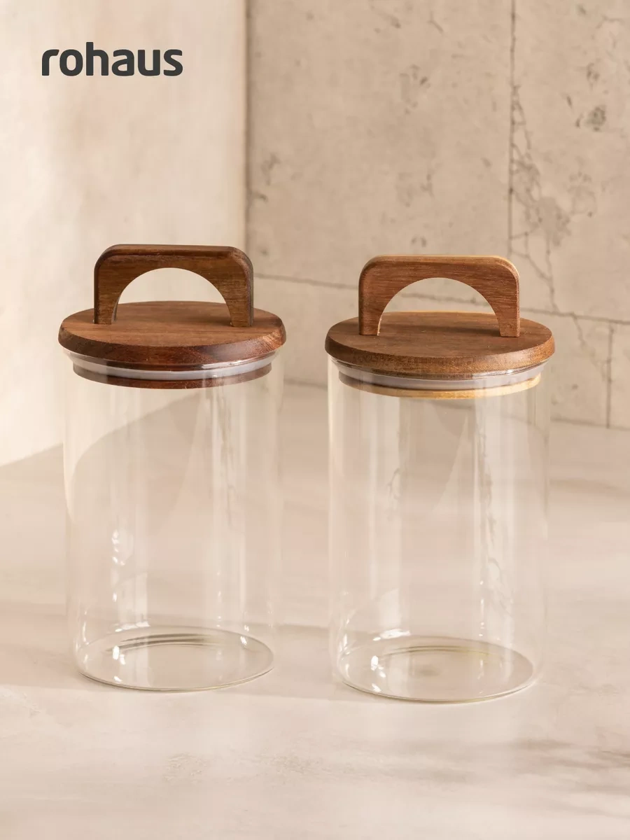 Rohaus 1000 Ml 2 Adet Kuru Gıda Saklama Kavanozu Seti 258275130
