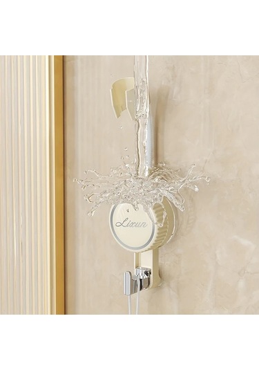 Sunshine011 Krem Rengi Deliksiz Emme Banyo Duş Tutucu Ayarlandı Duş Aksesuarı Duş Braketi Krem