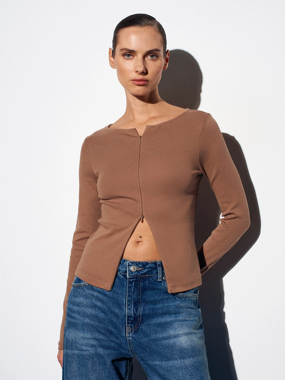 31993 Çift Fermuarlı Top-vizon Vizon