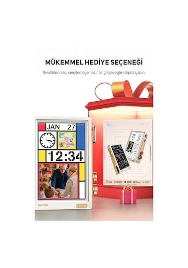 Divoom Times Frame 10.1 Akıllı Kişiselleştirilebilir Dijital Çerçeve, 64gb Beyaz