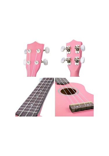 Puka Pk-10 Çantalı Pembe Renk Soprano Ukulele-Kılıf