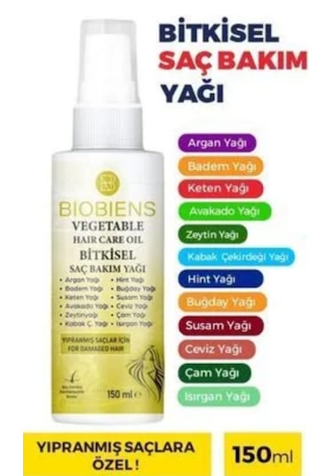 Biobiens Bitkisel Yağlı Saç Bakım Spreyi 150 Ml
