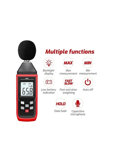 Novahub Profesyonel Ta8151 Ses Seviyesi Ölçer, Yüksek Hassasiyetli Gürültü Test Cihazı, Ev Ve Ofis Kullanımı İçin