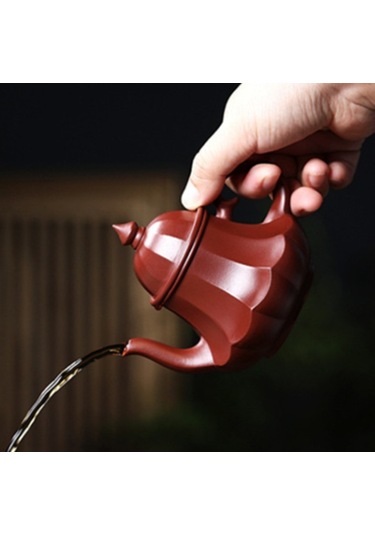 Yaratıcılık Çay Tencere Mor Kil Demlik Ham Cevheri Dahongpao Pagoda Şekli Su Isıtıcısı El Yapımı Çay Seti Çaydanlıklar Altın - Beyaz