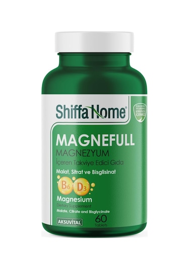 Aksu Vital Shiffa Home Magnefull Magnezyum İçeren Takviye Edici Gıda 60 Tablet