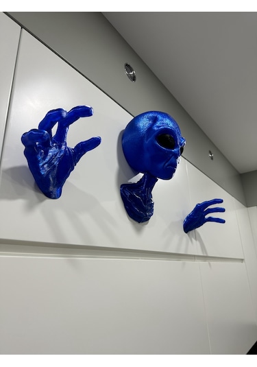 Alien Uzaylı Duvar Dekorasyonu Veya Kulaklık Standı Parlak M.