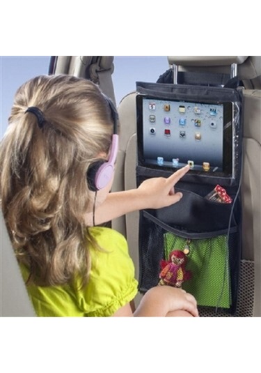 Araba İçi Koltuk Arkası Koruyucu Tablet Tutucu Organizer Eşya Düzenleyici
