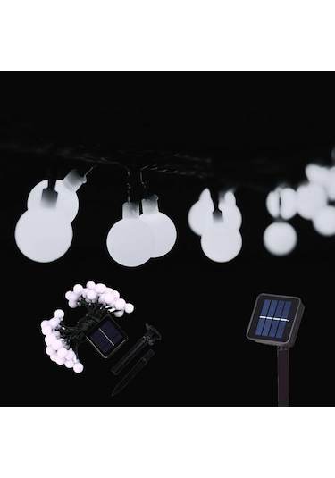 Sarı Kamp Güneş Dize Işık Açık 200 Led Küçük Top Işık Bahçe Noel Partisi Dekorasyon Su Geçirmez Güneş Peri Masalı Işık Avlu Dekorasyon 12m 100leds Sarı