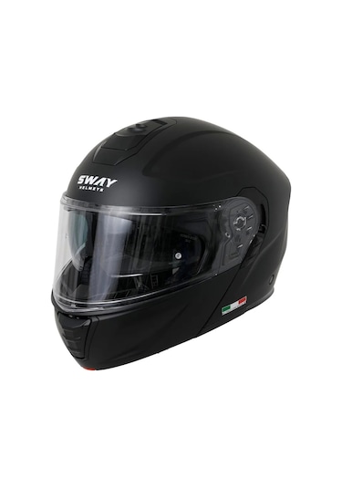 Sway Sw 917 Solid Flip Up Çene Açılır Kask Mat Siyah