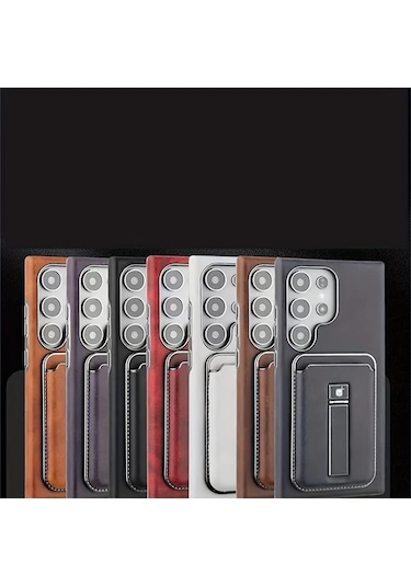 Turcoshop11 Samsung Galaxy S23 Ultra Manyetik Kapaklı Kılıf Dikme Standlı Koruma