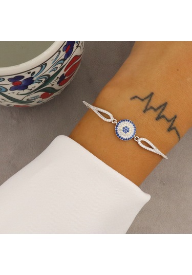 925 Ayar Gümüş Nazar Zarif Bileklik