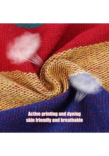 Tuval Eğlence Salıncak Asılı Sandalye, 1 Adet Açık Hamak Çok Renkli