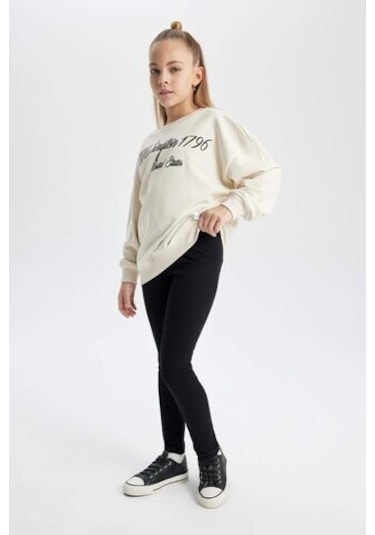 DeFacto Kız Çocuk Tayt B7786A8NSBK81 Siyah