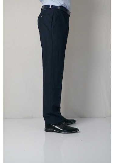 Üst Kalite Klasık Kesım Diz Astarlı Polıvıskon Kumaş Pantolon Lacivert