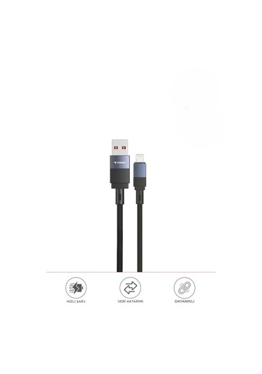 Torima U18 Usb İle Lightning Şarj Ve Data Kablosu Siyah