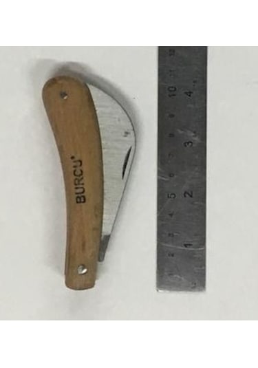 Burcu Aşı Bıçağı Ceviz Aşı Çakısı Eğri Dövme Bıçak N11.16