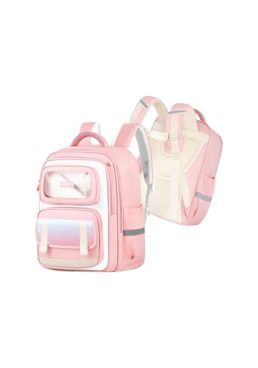 Sınır Ötesi İns Yeni Çantalar Rabub Okul Çantaları Çocuklar İlkokul 1-6. Sınıf Sırt Çantaları Yük Azaltma Sırt Çantası Toptan Pembe Büyük Boy On Parçalı İnce Rabb