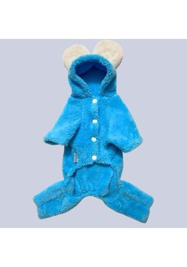 Gedyco Teidi Mavi Peluş Küçük Irk Köpek Tulumu