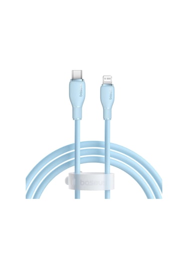 Baseus Pudding 1.2 M Hızlı Şarj Özellikli Type-C to Lightning 20 W Kablo Mavi