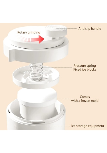 Cbtx Manuel Buz Makinesi Buz Kırıcılar Ev Buz Kırma Buz Blender Beyaz