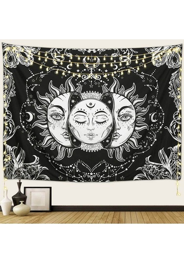 Honmex Nordik Stili Sevgili Çizimli Duvar Örtüsü - Yumuşak Tüylü Kumaş, 3d Baskı, Yıkama Dayanıklı, 130x150cm, Montaj Setiyle Tys1 Diğer