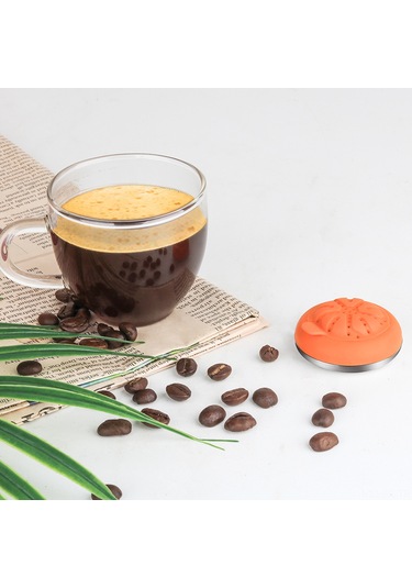 Leezsing Didiesse Frog Kahve Makinesi İçin Yeniden Kullanılabilir Paslanmaz Çelik Kapsül 4g + Fırça + Kaşık + Kelepçe Seti - Taze Aroma Saklama Ve Yumuşak Lezzet Turuncu