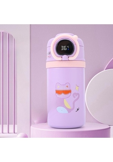 Novahub 316l Paslanmaz Çelik Çocuk Termos, 550ml, Mor, Isı Yalıtım, Öğrenci Bardağı Mor