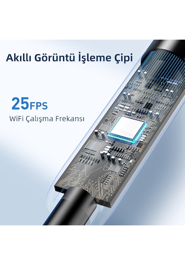 Endoskop 20mp Ip67 - 5 Metre Kablolu Led Aydınlatmalı - Android/ios Uyumlu - Siyah