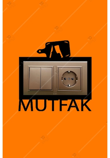 Mutfak Ahşap İkili Priz Çerçevesi Dekorasyon