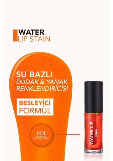 Flormar Kalıcı Mat Dudak Tint'i (turuncu) - Water Lip Stain - 004 Orange Juice - 8682536042192