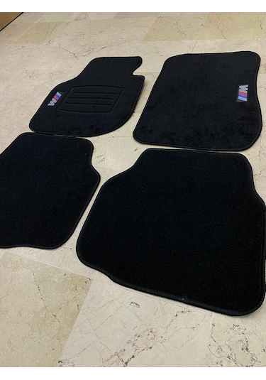 Bmw E30 E36 E46 E90 E92 F30 G20 M Logolu Siyah Halı Paspas Takımı