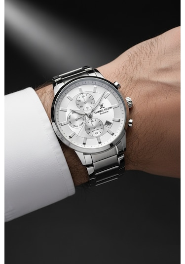 Daniel Klein 8682308390902 Çelik Kordonlu Takvimli Sevgili Çift Kol Saatleri Gümüş