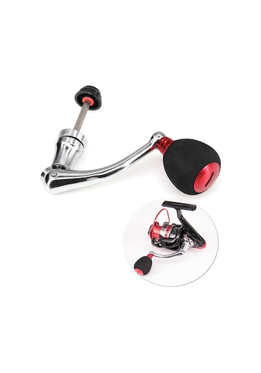 Lemestar Metal Eva Sahte Balık Makinesi Kolu - 4000/5000/6000 Büyük Boy, Dayanıklı Cnc İşleme, Konforlu Tutuş, Kırmızı