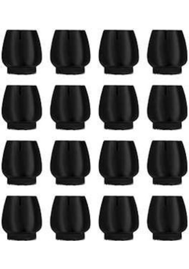 16'lı Paket - Sandalye İçin Mobilya/silikon Ayaklar - Zemin Koruyucular Siyah Siyah Diğer