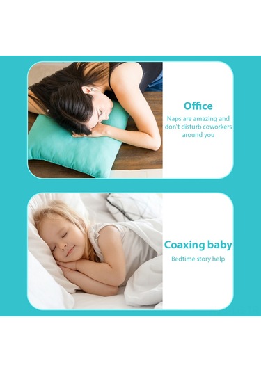 Leezsing Kemik İletimli Bluetooth Hoparlör - Yastık Altı Müzik Sistemi, 8 Saat Çalma Süresi, Zamanlayıcı Ve Taşınabilir Beyaz Gürültü Makinesi Siyah