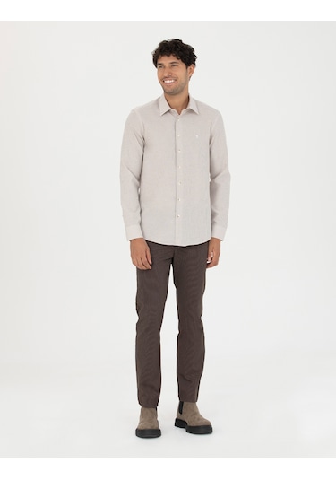 Pierre Cardin Erkek Kahverengi Kanvas / Chino Pantolon 50278440-vr029 Kahverengi