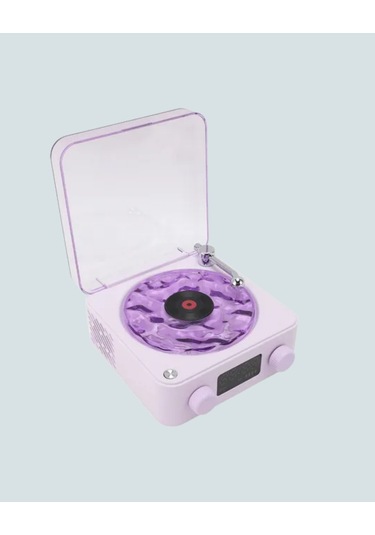 Retro Pikap Hoparlör Şarjlı Kablosuz Projektör Ve Gece Lambası