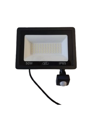 Ycl 50w Hareket Sensörlü Led Projektör 6500k Beyaz Işık Beyaz