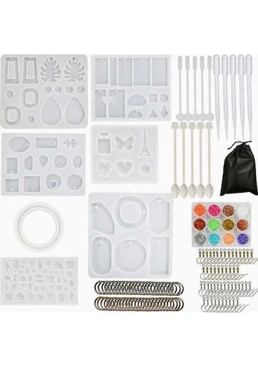 Ulzyvf Yapım Ve Takı Seti, Epoksi Dıy Kiti, Renkli Parça Malzemeleri Kiti, Geeroyoo Kalıplar Çok Renkli