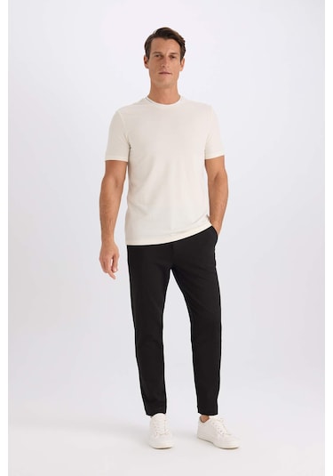 DeFacto Slim Fit Dar Kesim Bisiklet Yaka Kısa Kollu Krinkıl Kısa Kollu Tişört D7225AX25SPER85