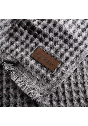 Ecocotton Seren Antrasit %100 Organik Pamuk 2'li Havlu Seti Antrasit