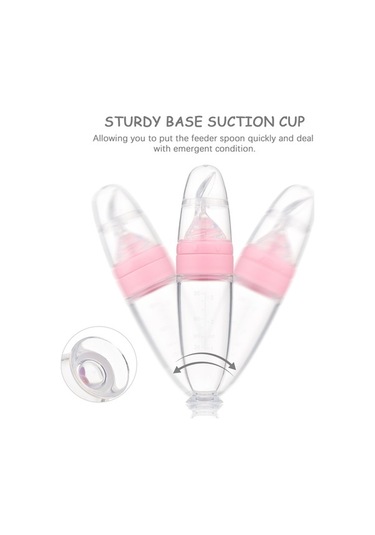 Flybuy Vkemall Bebek Besleme Kaşığı - Silikon Emzikli Yemek Dağıtıcı, Seyahat & Günlük Kullanım İçin Mavi/pembe/sarı/ Sarı