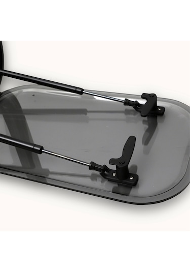 Babarvy 30x50cm Dikey 90 Amortisörlü Karavan Camı / Pencere Siyah