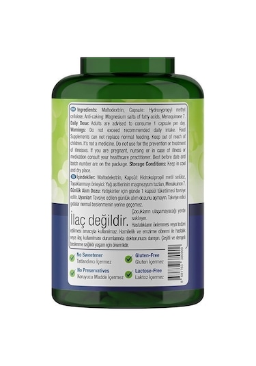 Natures Supreme Vitamin K2 100 Mcg 60 Kapsül Aromasiz