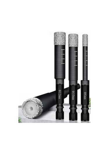 Lijinxu Taş Porselen Granit 12mm Için Elmas Kuru Matkap Ucu Seti
