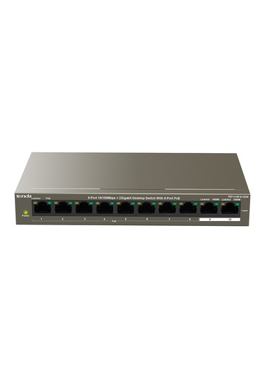 Tenda TEF1110P-8-102W 10 Port 8 Port 10/100 2 Port Gigabit 102W P
