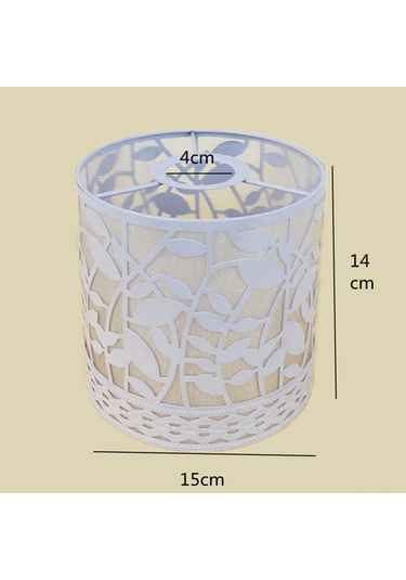 Ximistore9 Demir Avize Abajuru - E27 Beyaz Oval Işık Perdesi Beyaz